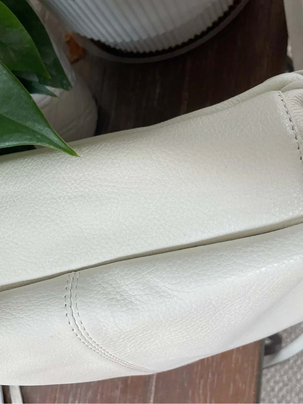 Aimee Kestenberg Fold-Over Leather Crossbody Bag in Cream